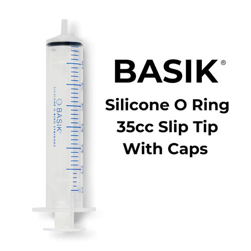 BASIKsyringe 35cc slip tip with silicone o ring